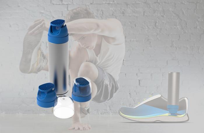 Carl, a dual spray actuator for optimal freshness in shoes